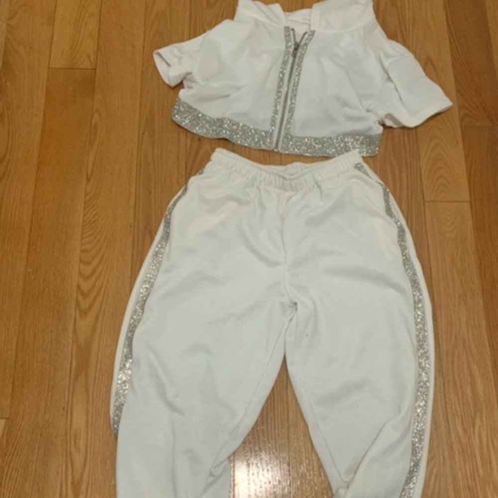 FASHION NOVA sequin jogger set size small